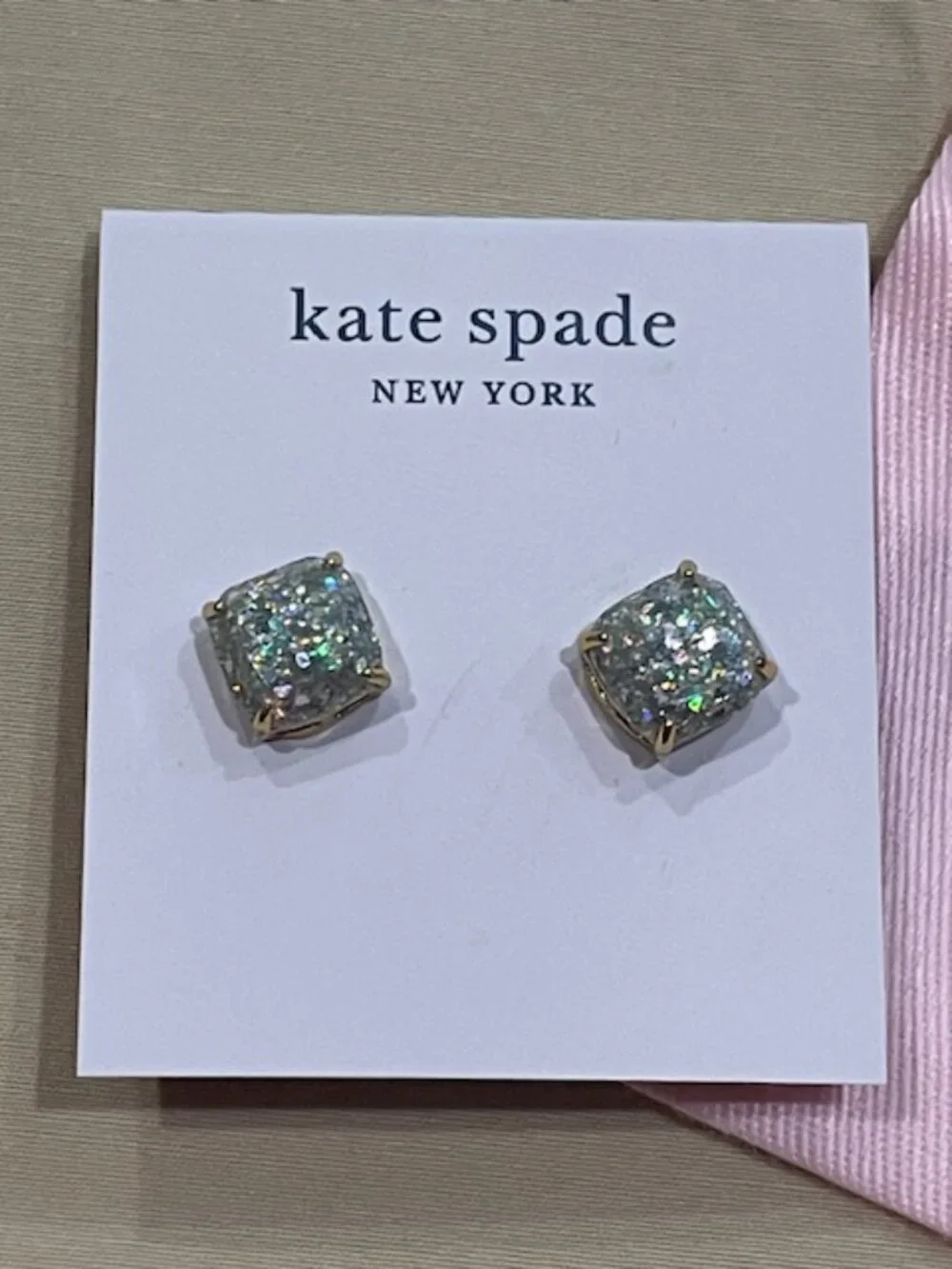 NIP Kate Spade Opal Glitter Earrings - Never Worn